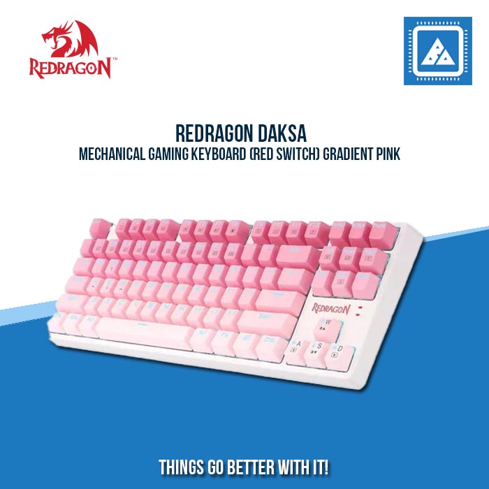 REDRAGON DAKSA MECHANICAL GAMING KEYBOARD (RED SWITCH) GRADIENT PINK REDRAGON DAKSA MECHANICAL GAMING KEYBOARD (RED SWITCH) GRADIENT PINK